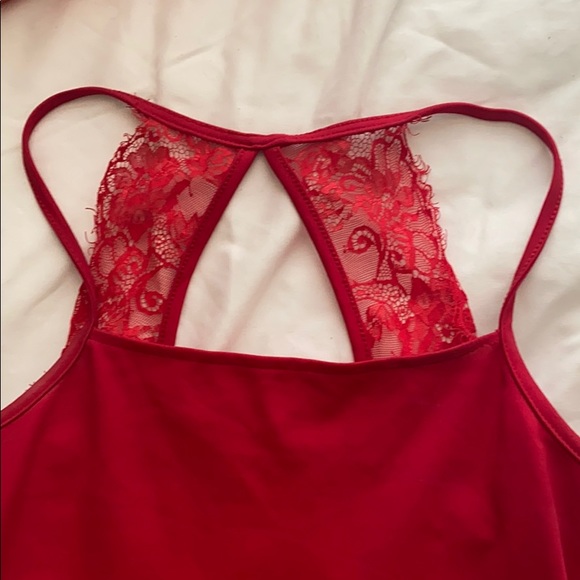 Lulus red bodycon dress lace back - Picture 3 of 4